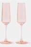 Here's How Vaisselle The Luna Champagne Flutes - Set Of 2 - Blush light pink