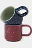 Here's How Vaisselle The Simon Espresso Cups - Set Of 2 - Burgundy + Na Bordeaux / Maroon/Navy Blue