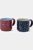Here's How Vaisselle The Simon Espresso Cups - Set Of 2 - Burgundy + Na Bordeaux / Maroon/Navy Blue