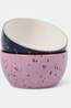 Here's How Vaisselle The Bella Dipping Bowls - Set Of 2 - Navy & Lilac Navy Blue/Lilac