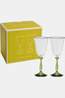 Anna+Nina Vaisselle Freya Optic Wine Glass Set Of 2 Multicolour