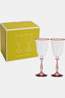 Anna+Nina Vaisselle Clara Optic Wine Glass Set Of 2 Multicolour