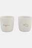 LEEFF Servies Mugs Croissant - Bonjour, Set Of 2 Wit