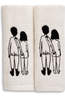 HELEN B Handdoek Gastendoek Naked Couple Back (Set*2) Geen