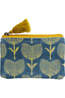 TRANQUILLO Accessoire Textiles Fluwelen Make-Up Tas Magic Tulip Blue