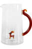 WD Lifestyle Accessoire De Noël Borosilicate Glass Carafe. 1.5 L. Reindeer Geen
