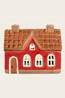 DET GAMLE APOTEK A/S Bougeoir Red House For T- Light, H 11Cm, W 14Cm, D 9Cm Red